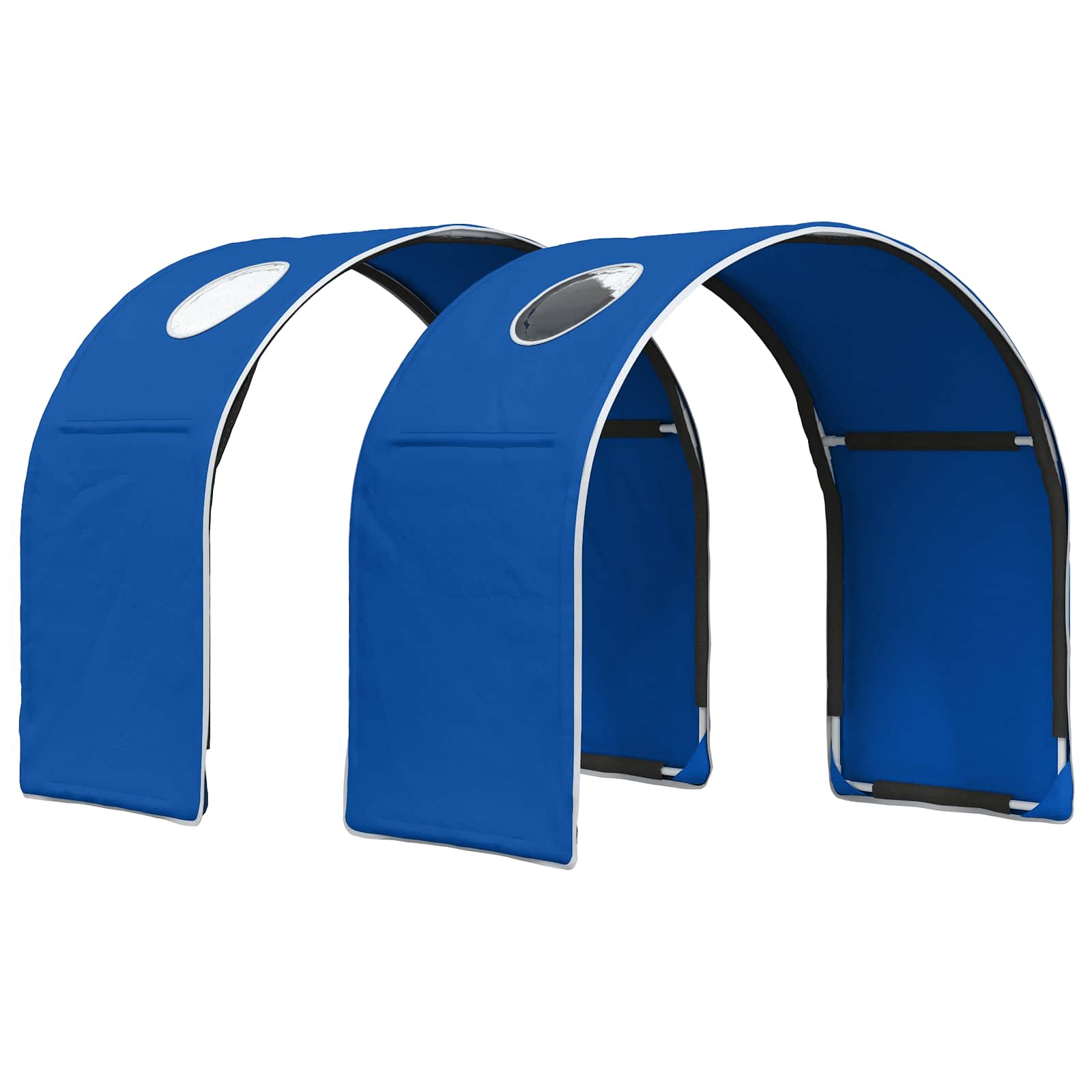 Bettunnel 2 pcs Blau 211 x 52,5 x 2 cm Polyester