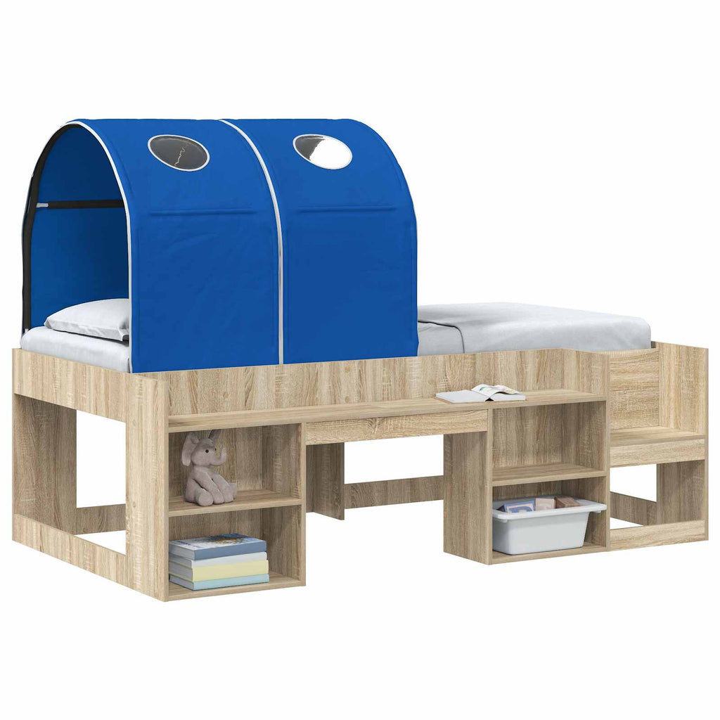 Bettunnel 2 pcs Blau 211 x 52,5 x 2 cm Polyester