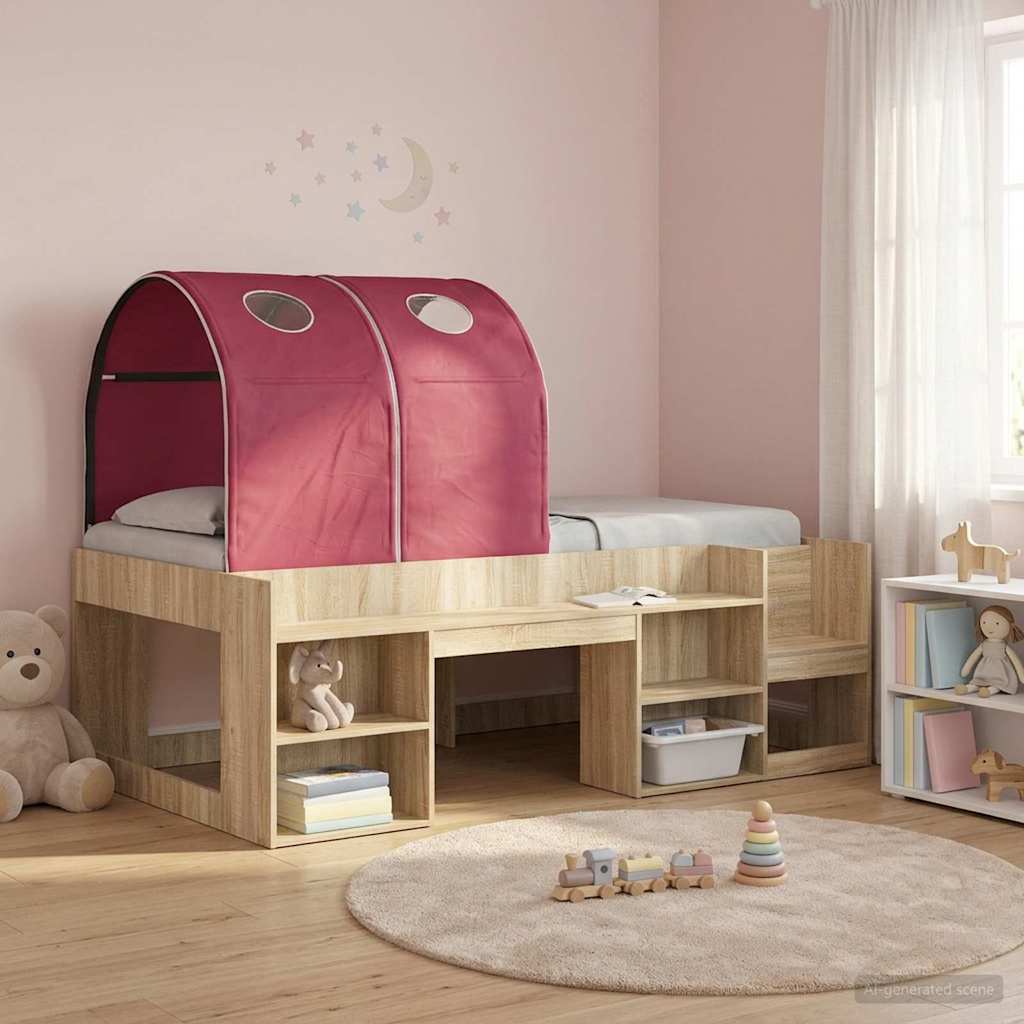 Bettunnel 2 pcs Rot 211 x 52,5 x 2 cm Polyester