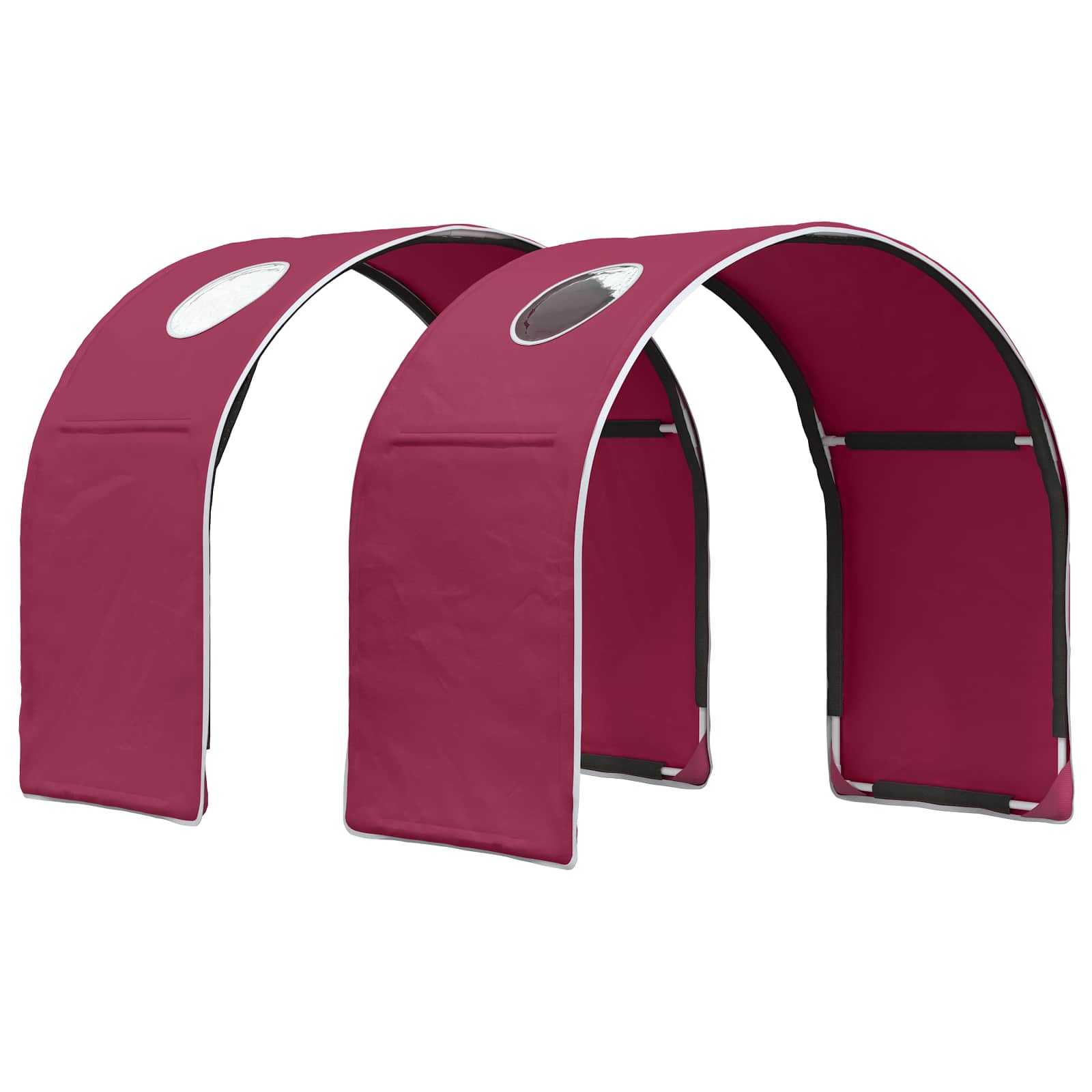 Bettunnel 2 pcs Rot 211 x 52,5 x 2 cm Polyester