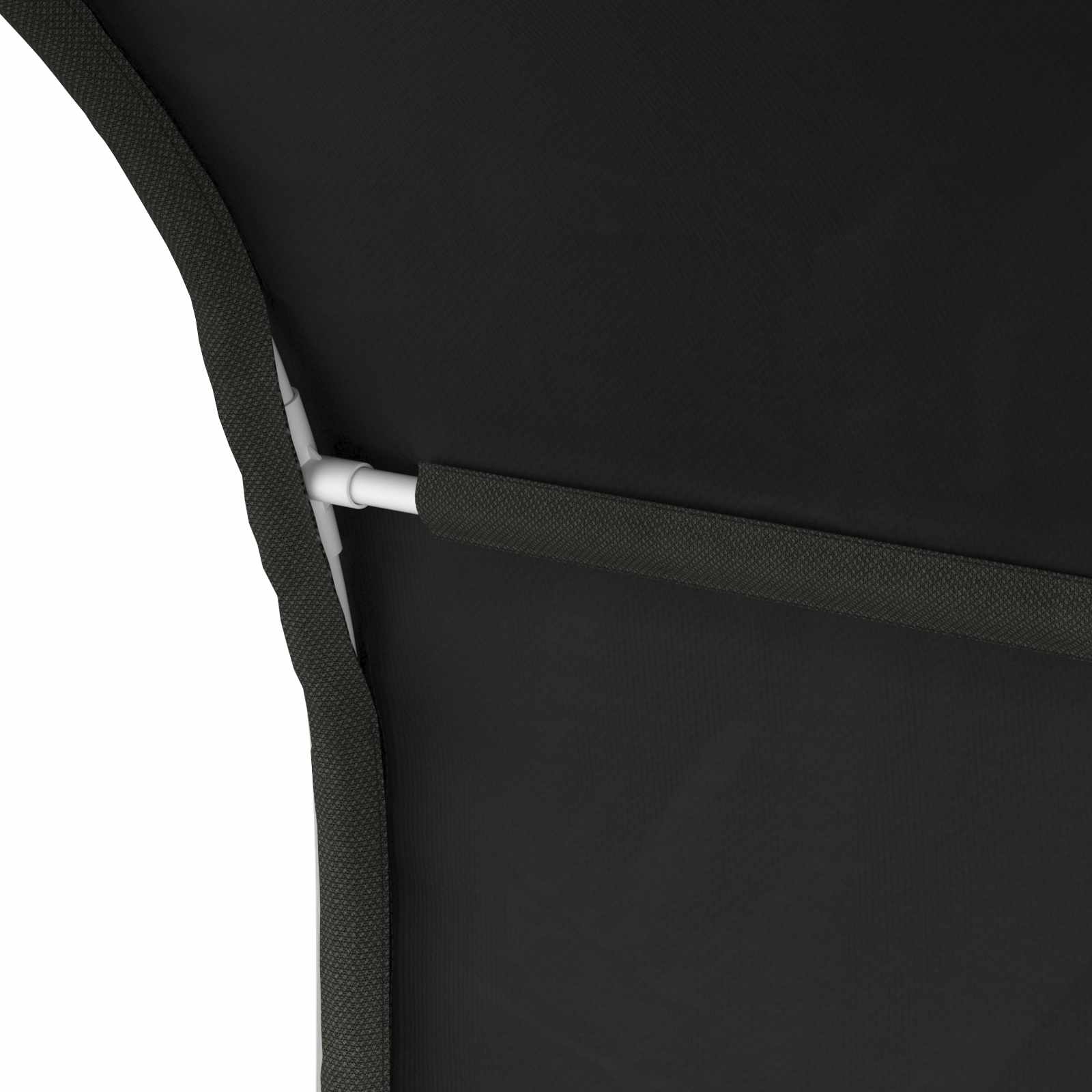 Bettunnel 2 pcs Schwarz 211 x 52,5 x 2 cm Polyester