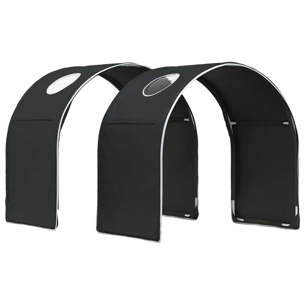 Bettunnel 2 pcs Schwarz 211 x 52,5 x 2 cm Polyester