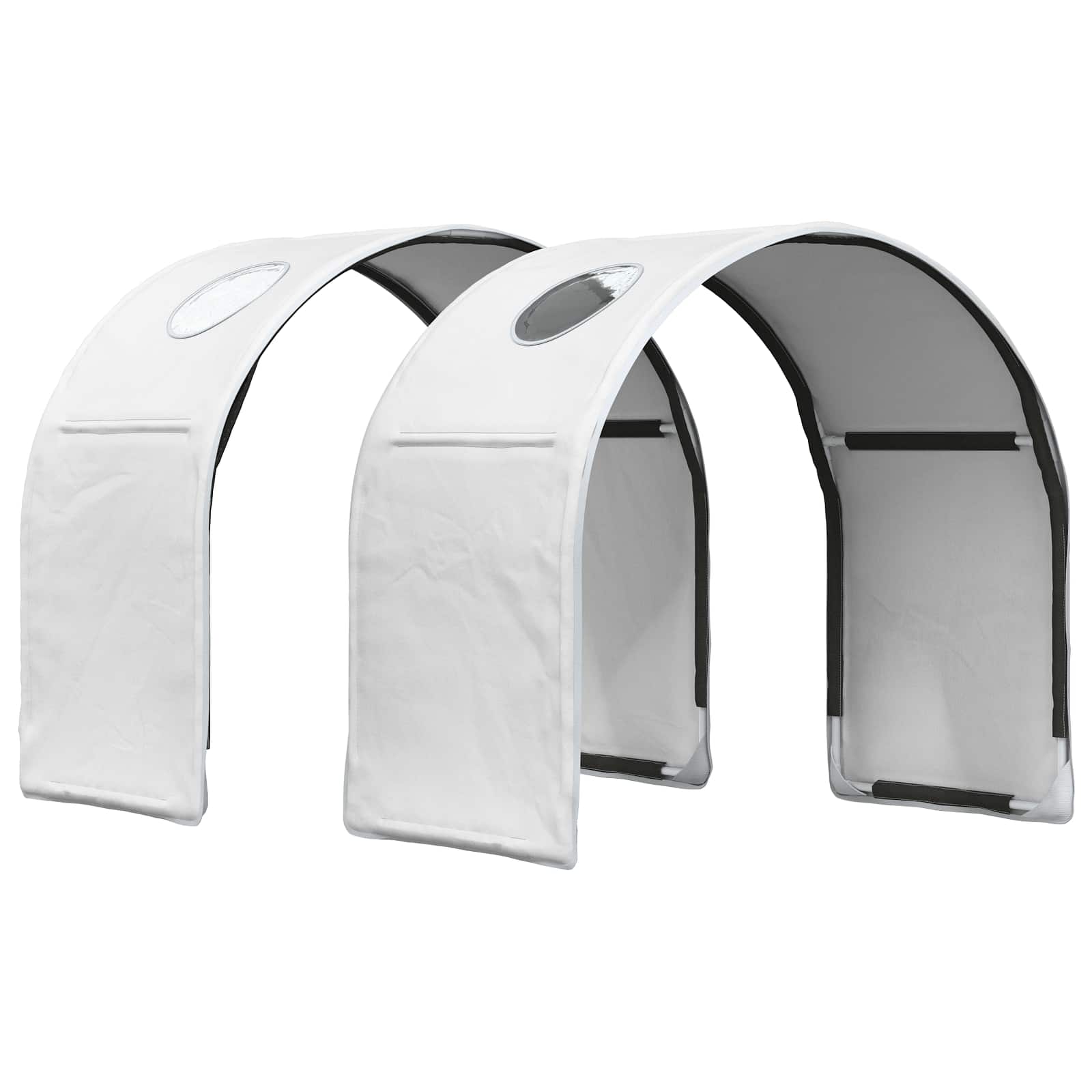 Bettunnel 2 pcs Weiß 211 x 52,5 x 2 cm Polyester