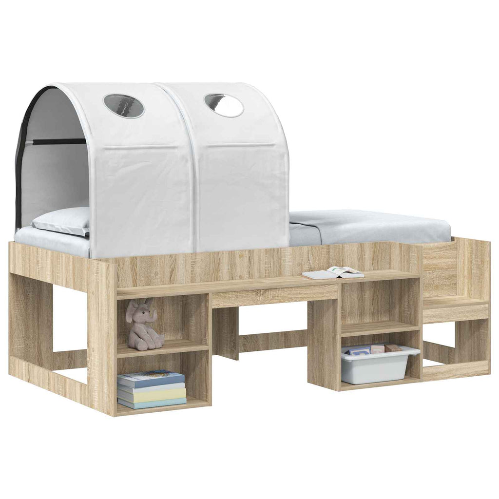 Bettunnel 2 pcs Weiß 211 x 52,5 x 2 cm Polyester