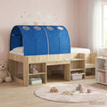 Bettunnel 2 pcs Blau 211 x 67,5 x 2 cm Polyester