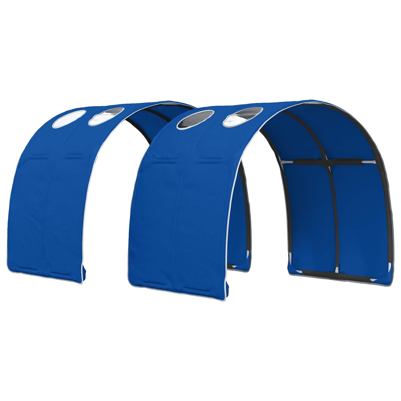 Bettunnel 2 pcs Blau 211 x 67,5 x 2 cm Polyester