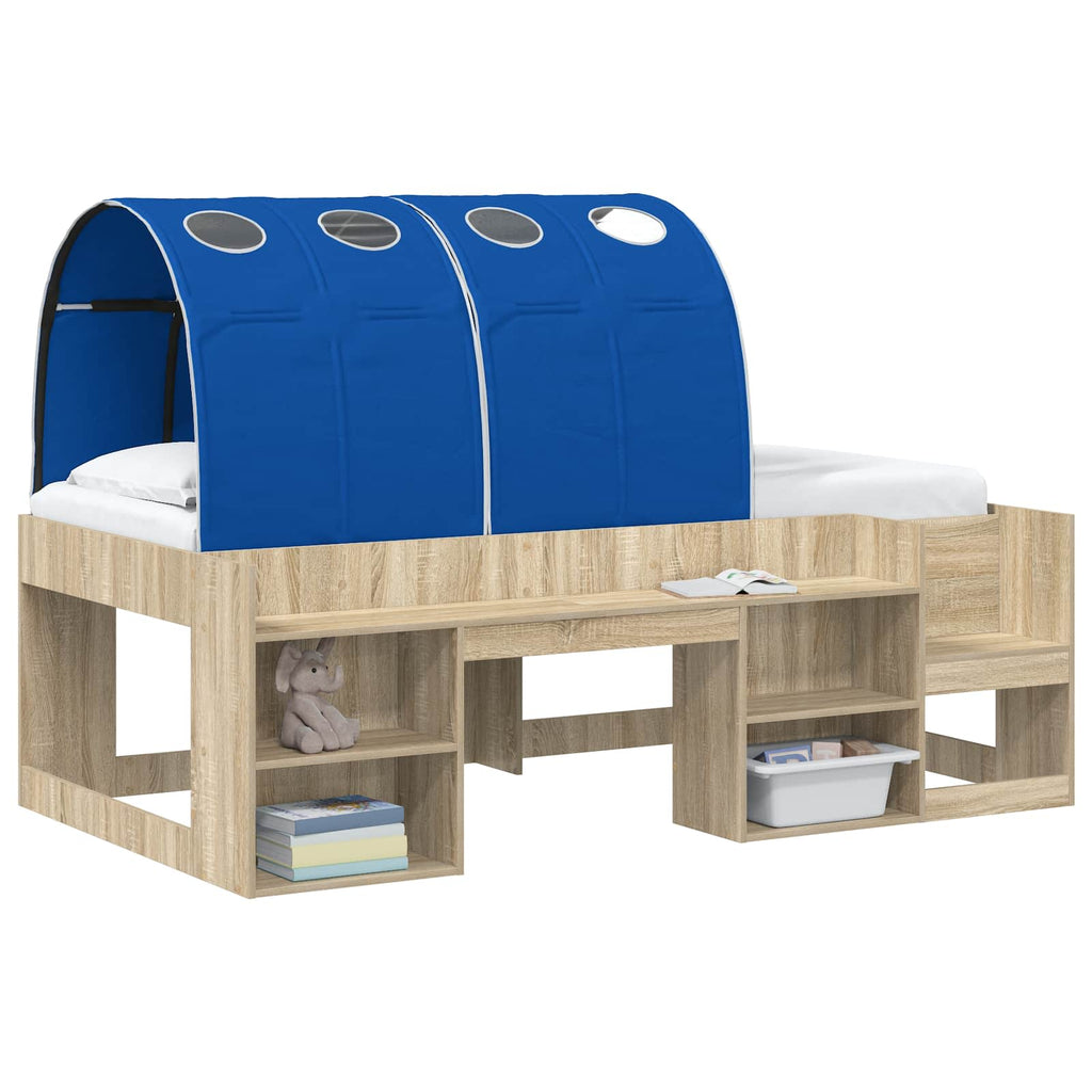 Bettunnel 2 pcs Blau 211 x 67,5 x 2 cm Polyester
