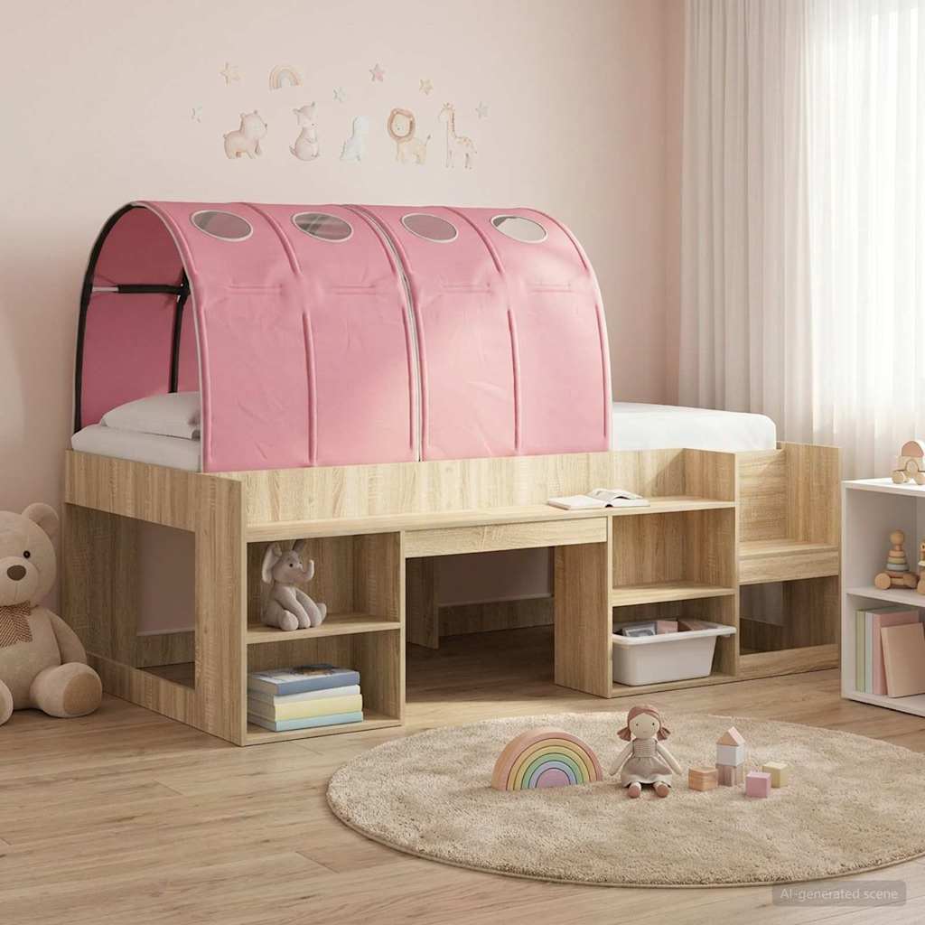 Bettunnel 2 pcs Rosa 211 x 67,5 x 2 cm Polyester