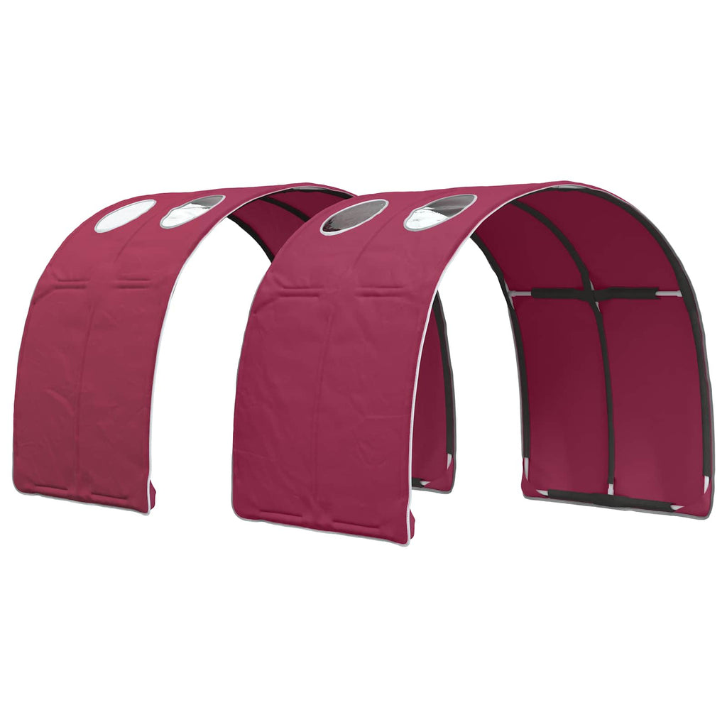 Bettunnel 2 pcs Rot 211 x 67,5 x 2 cm Polyester