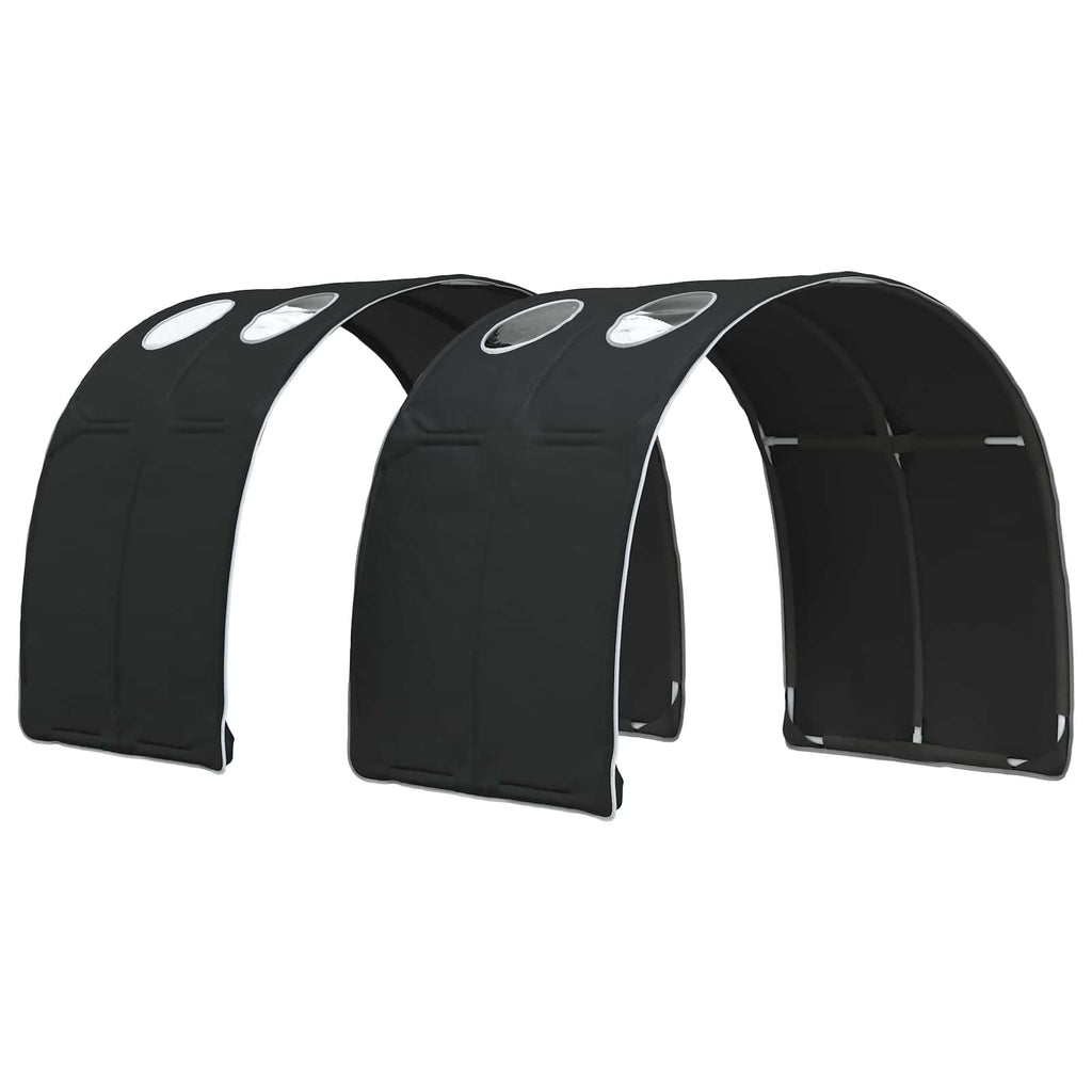 Bettunnel 2 pcs Schwarz 211 x 67,5 x 2 cm Polyester
