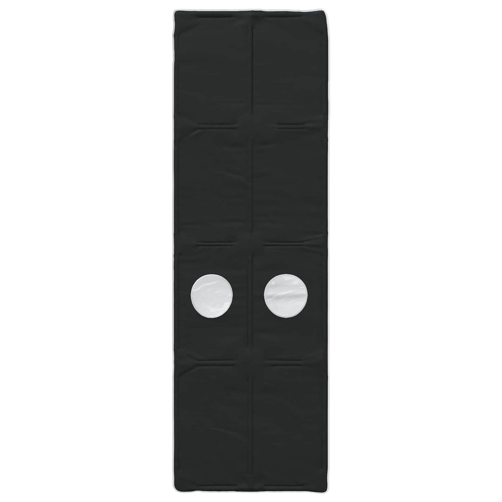 Bettunnel 2 pcs Schwarz 211 x 67,5 x 2 cm Polyester
