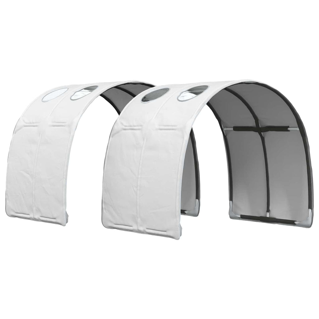 Bettunnel 2 pcs Weiß 211 x 67,5 x 2 cm Polyester