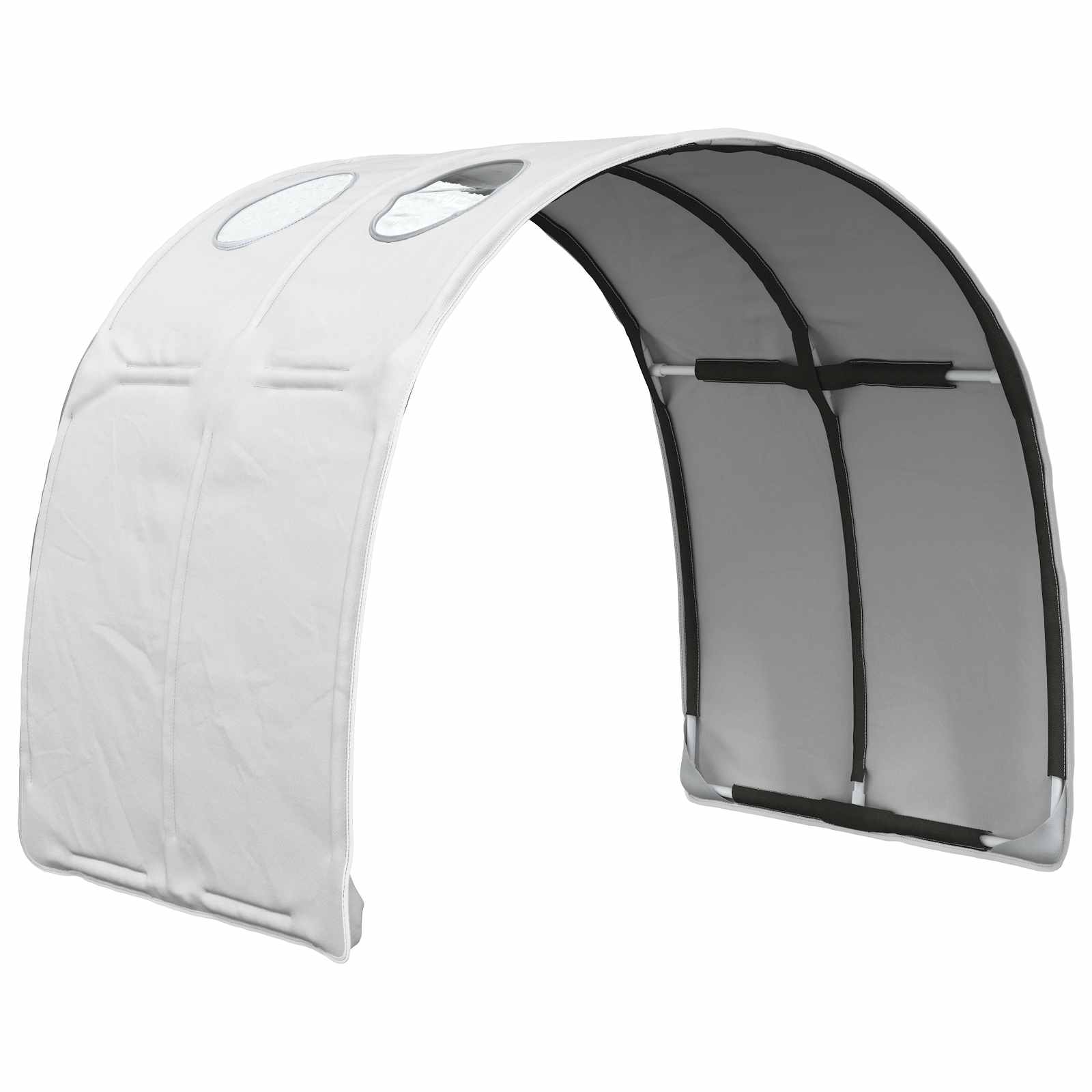 Bettunnel 2 pcs Weiß 211 x 67,5 x 2 cm Polyester