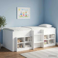 Bettschrank mit Regal 2 pcs Weiß 66 x 33 x 48 cm Holzwerkstoff