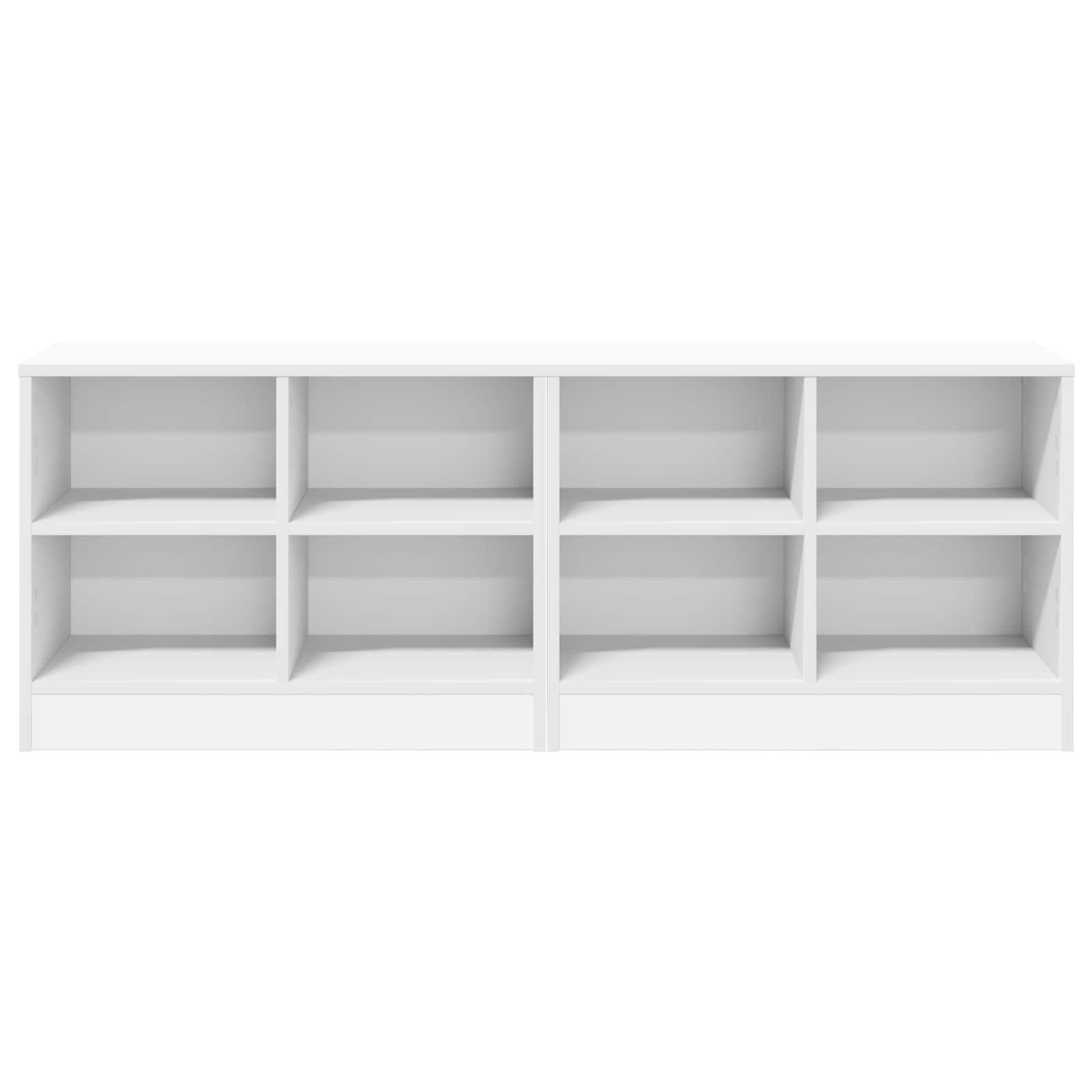 Bettschrank mit Regal 2 pcs Weiß 66 x 33 x 48 cm Holzwerkstoff
