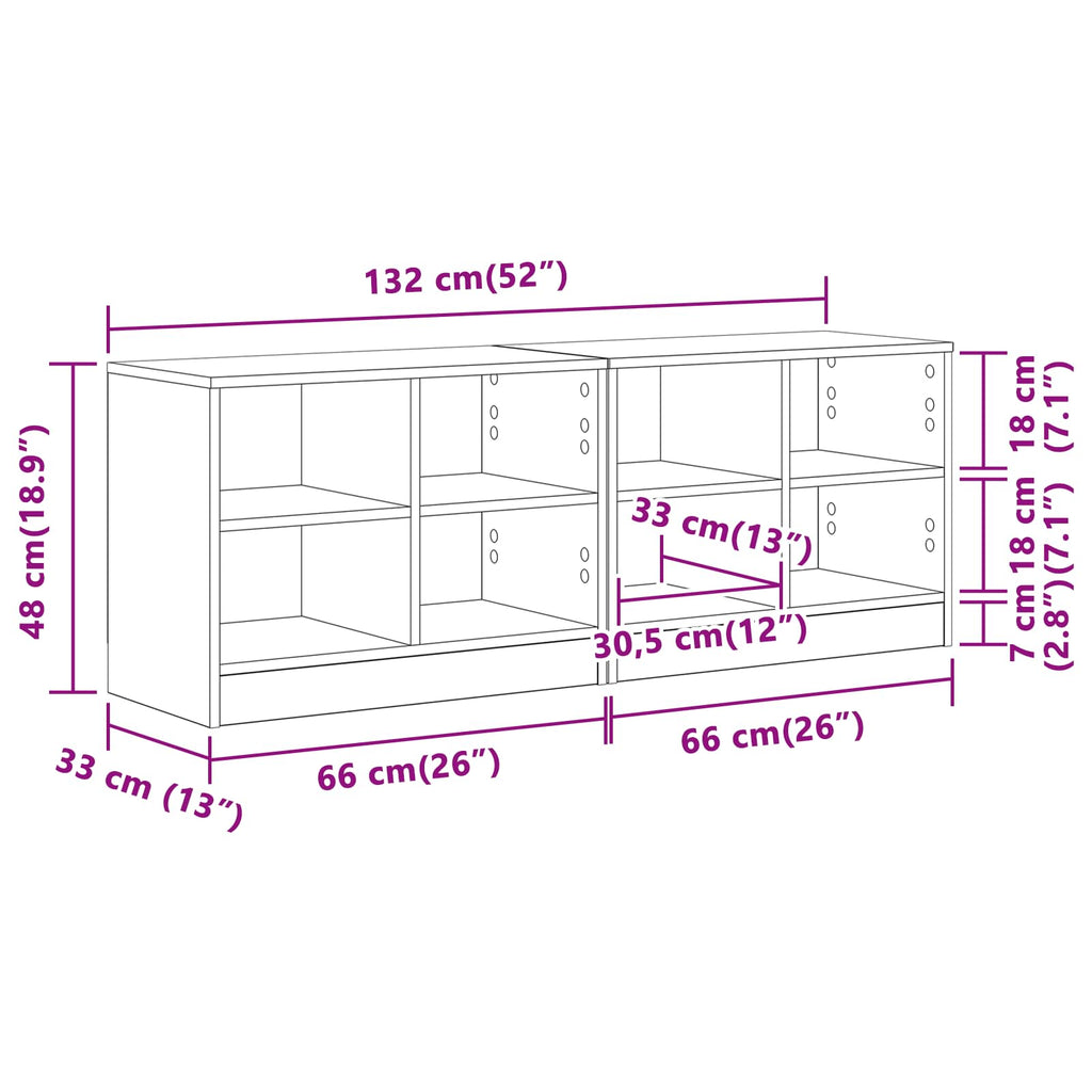 Bettschrank mit Regal 2 pcs Weiß 66 x 33 x 48 cm Holzwerkstoff