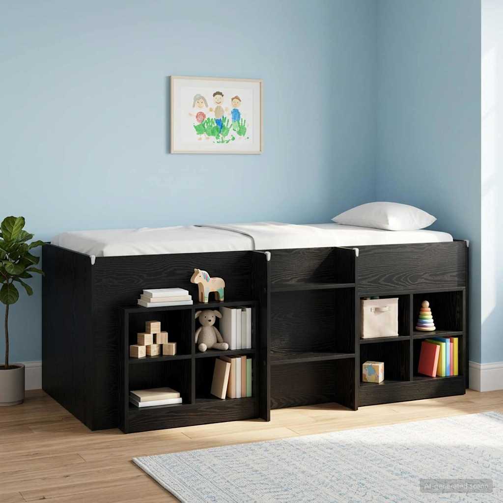 Bettschrank 2 pcs Schwarze Eiche 66 x 33 x 48 cm Holzwerkstoff