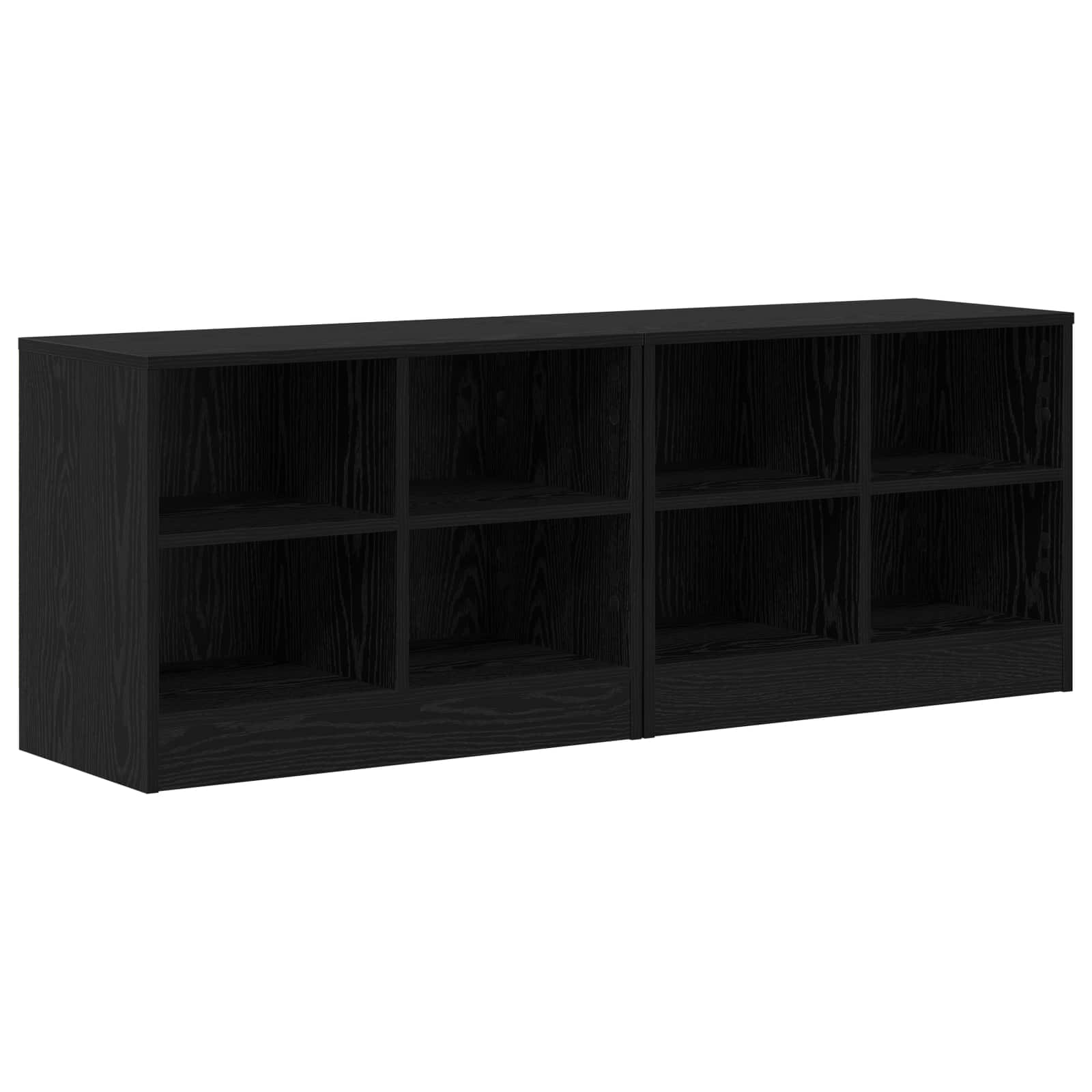 Bettschrank 2 pcs Schwarze Eiche 66 x 33 x 48 cm Holzwerkstoff