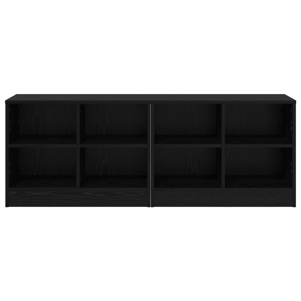 Bettschrank 2 pcs Schwarze Eiche 66 x 33 x 48 cm Holzwerkstoff