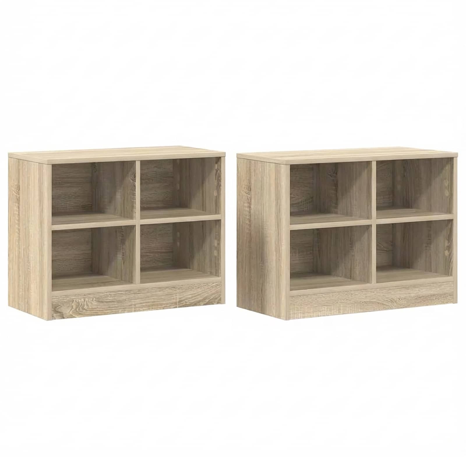 Bettschrank 2 pcs Sonoma-Eiche 66 x 33 x 48 cm Holzwerkstoff