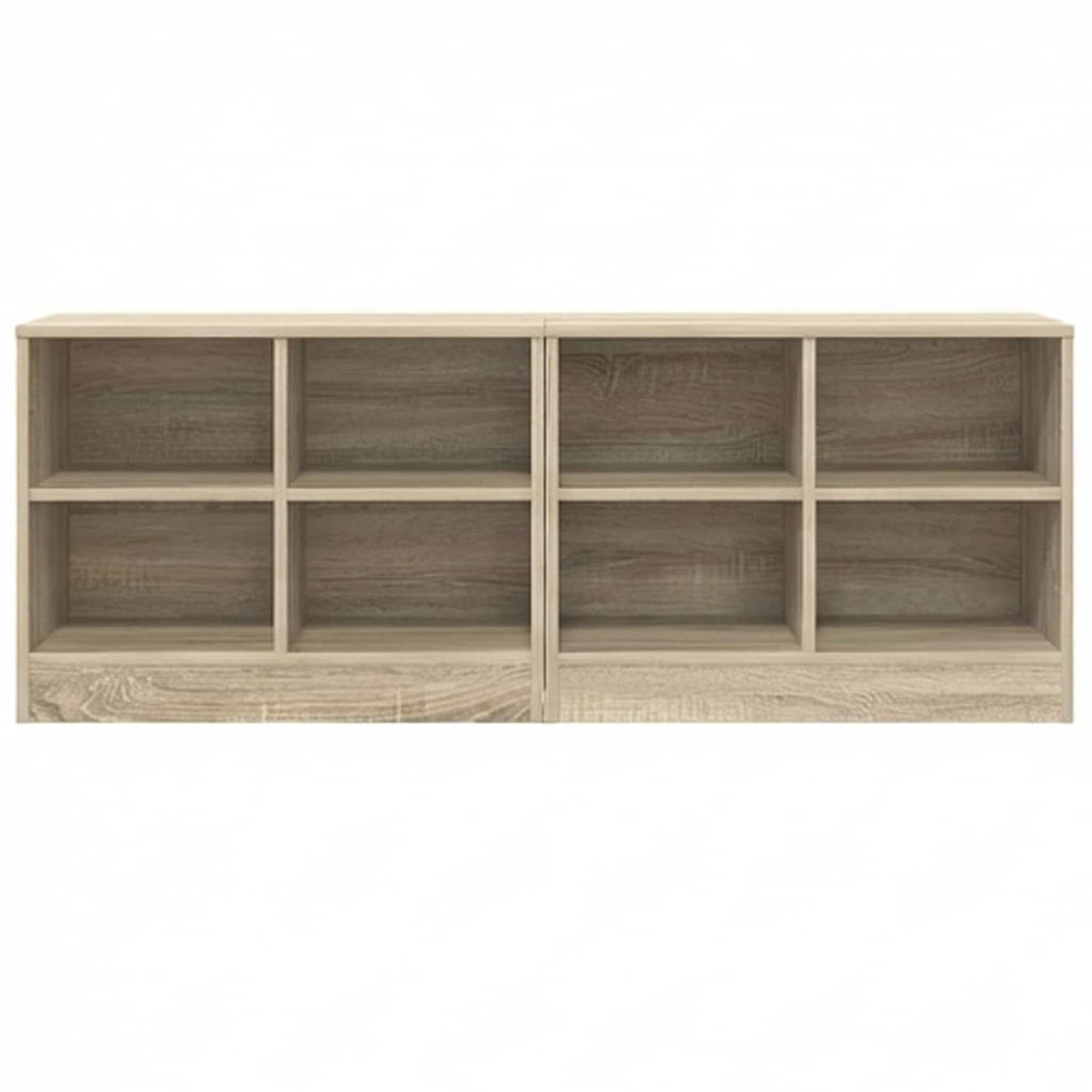 Bettschrank 2 pcs Sonoma-Eiche 66 x 33 x 48 cm Holzwerkstoff