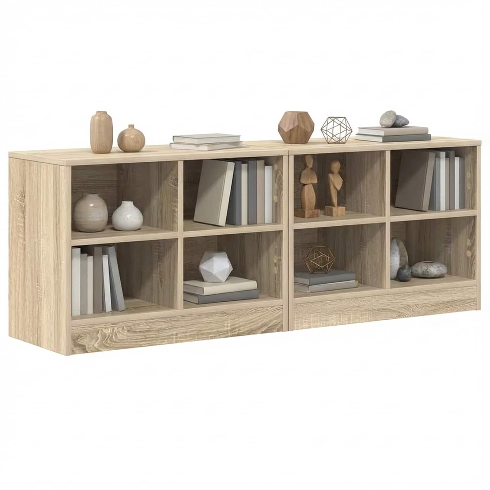 Bettschrank 2 pcs Sonoma-Eiche 66 x 33 x 48 cm Holzwerkstoff