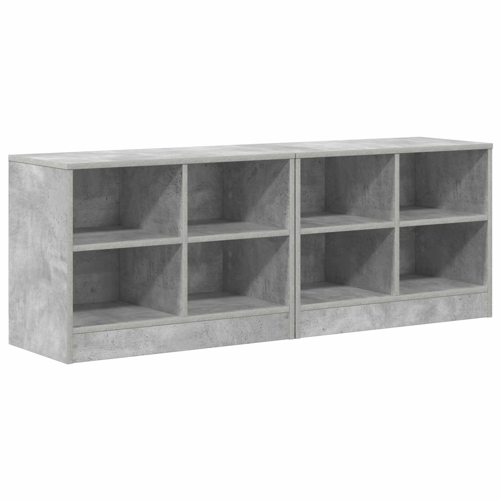Bettschrank 2 pcs Betongrau 66 x 33 x 48 cm Holzwerkstoff