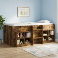 Bettschrank mit Regal 2 pcs Geräucherte Eiche 66 x 33 x 48 cm