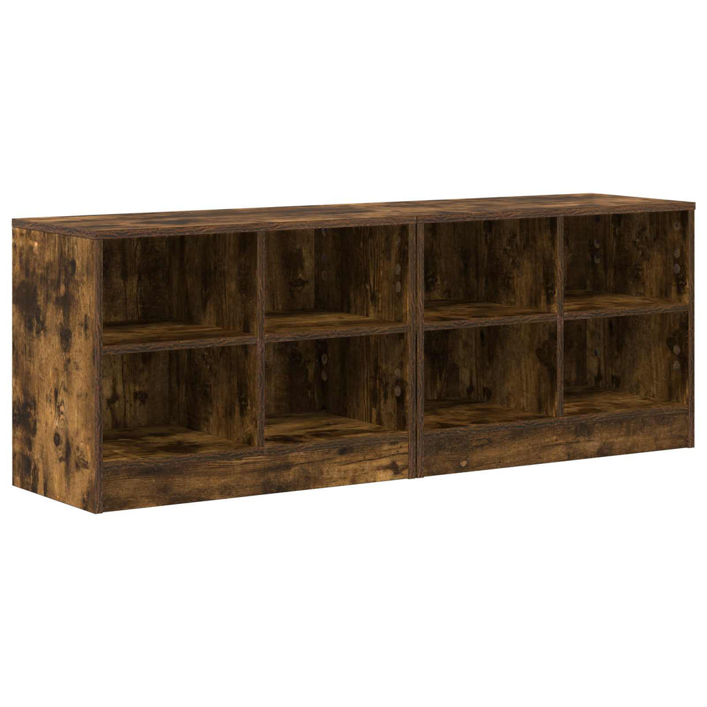 Bettschrank mit Regal 2 pcs Geräucherte Eiche 66 x 33 x 48 cm