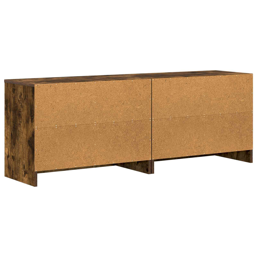 Bettschrank mit Regal 2 pcs Geräucherte Eiche 66 x 33 x 48 cm