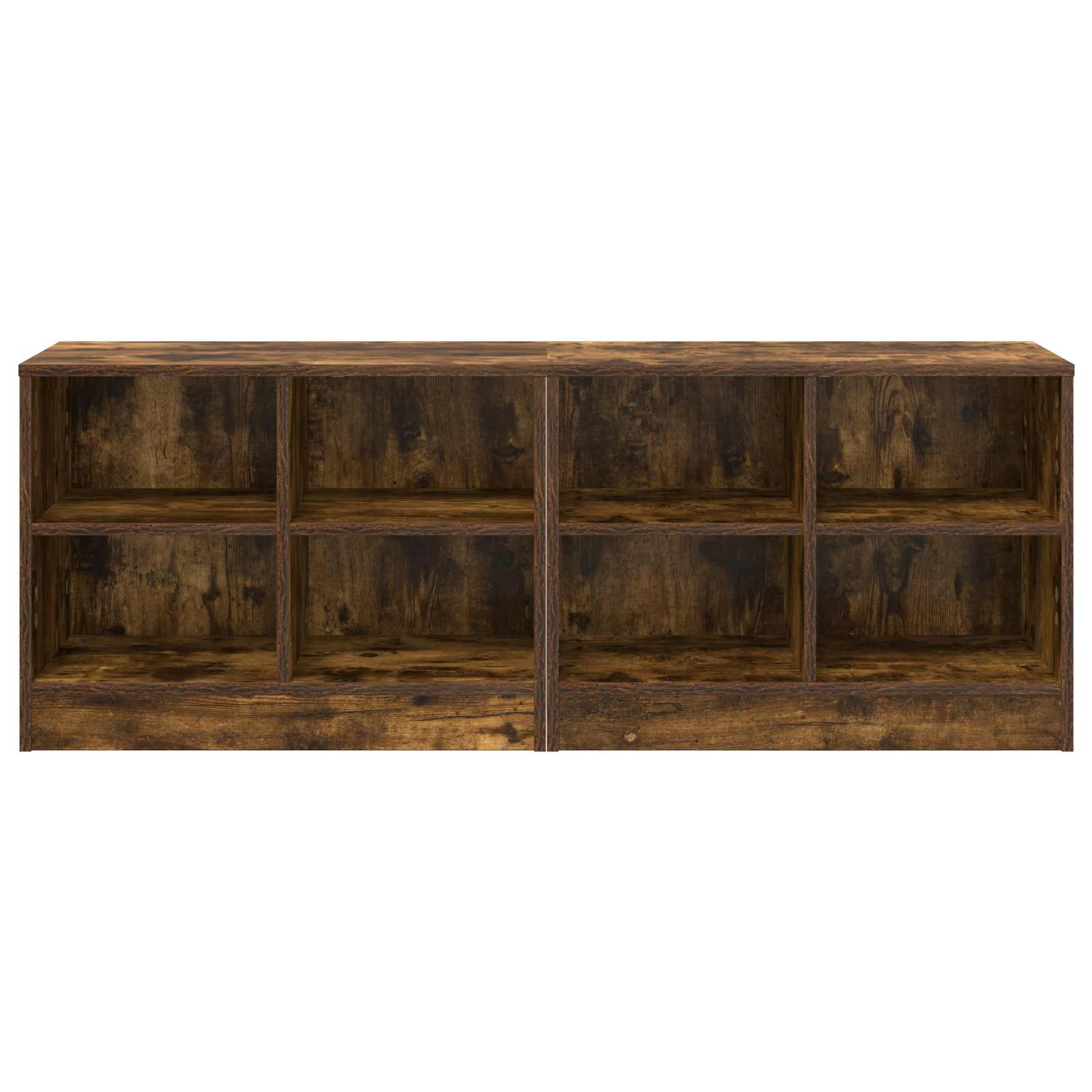 Bettschrank mit Regal 2 pcs Geräucherte Eiche 66 x 33 x 48 cm