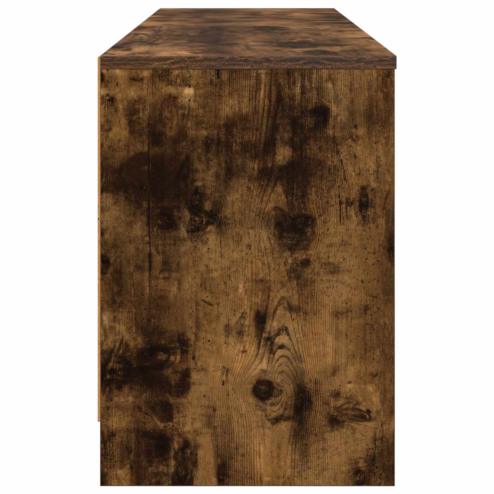 Bettschrank mit Regal 2 pcs Geräucherte Eiche 66 x 33 x 48 cm