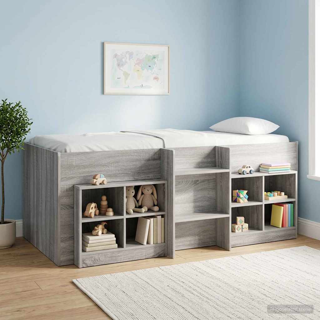 Bettschrank 2 pcs Grau Sonoma 66 x 33 x 48 cm Holzwerkstoff