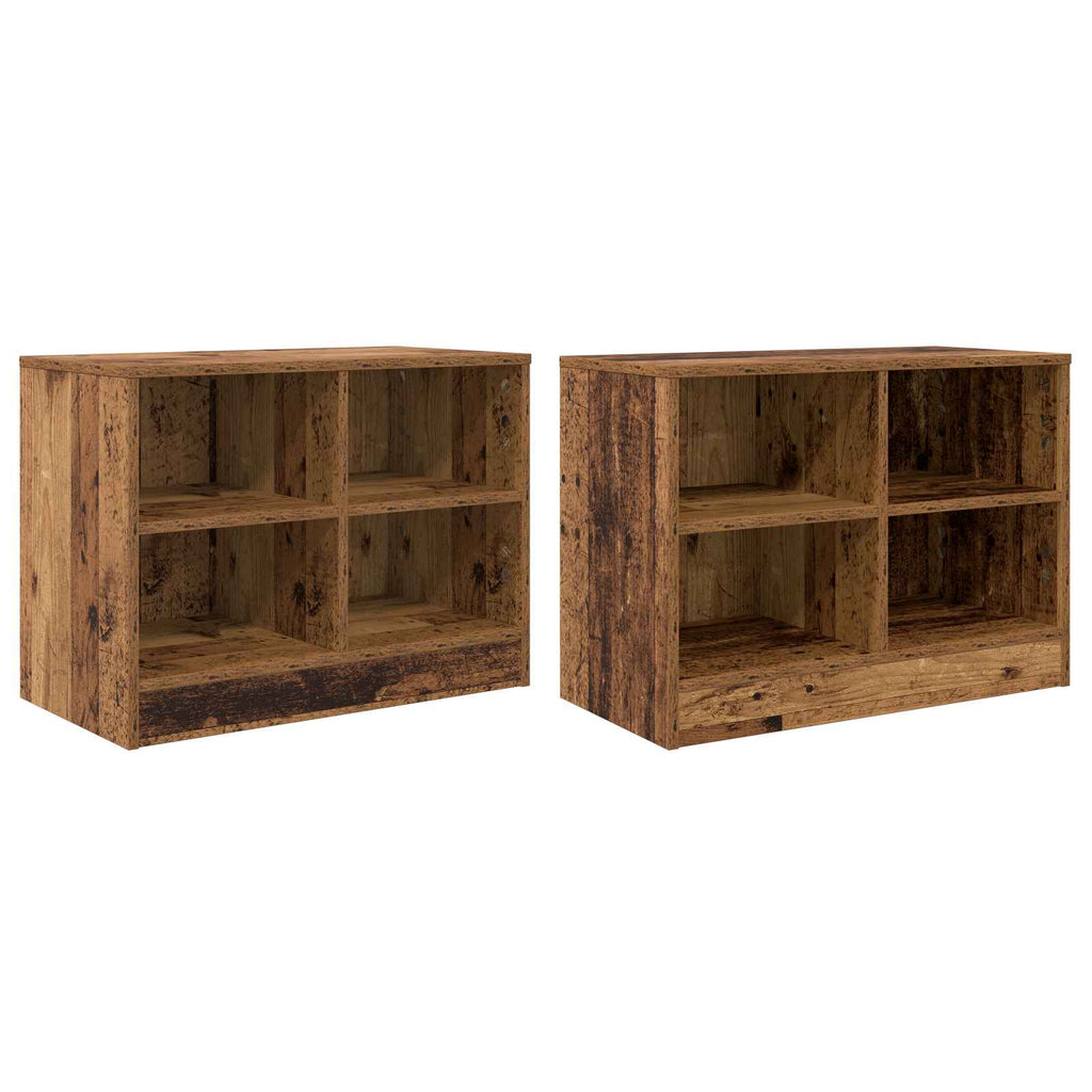 Bettschrank 2 pcs Altholz 66 x 33 x 48 cm Holzwerkstoff