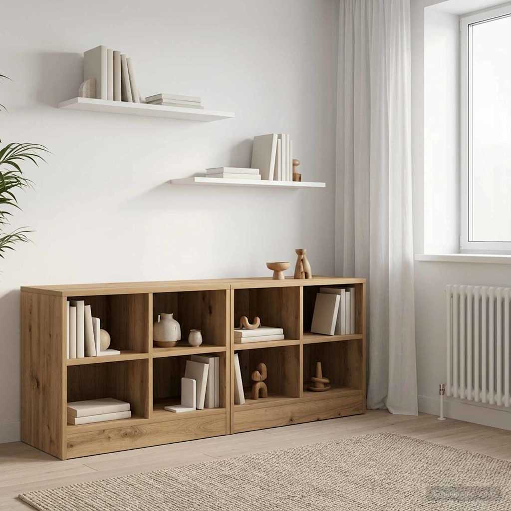 Bettschrank 2 pcs Artisan-Eiche 66 x 33 x 48 cm Holzwerkstoff