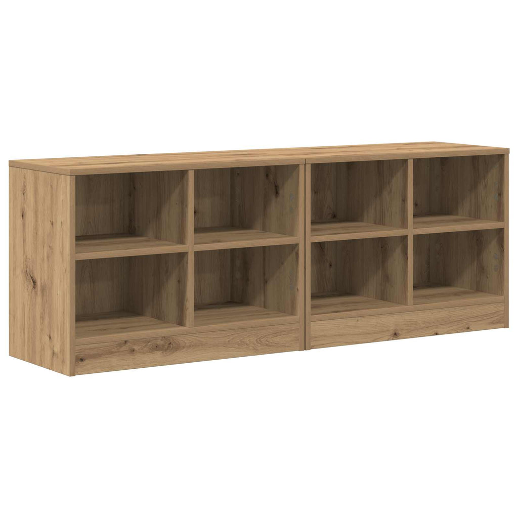 Bettschrank 2 pcs Artisan-Eiche 66 x 33 x 48 cm Holzwerkstoff