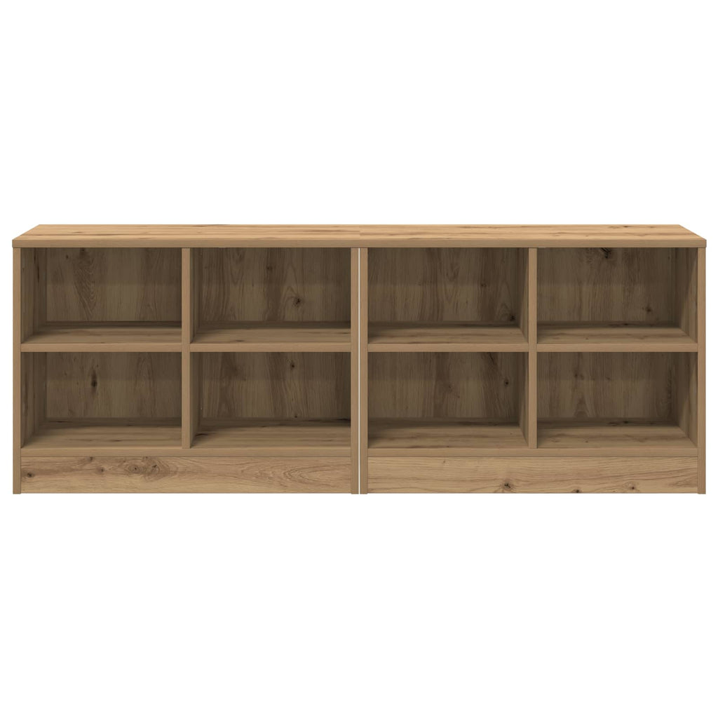 Bettschrank 2 pcs Artisan-Eiche 66 x 33 x 48 cm Holzwerkstoff