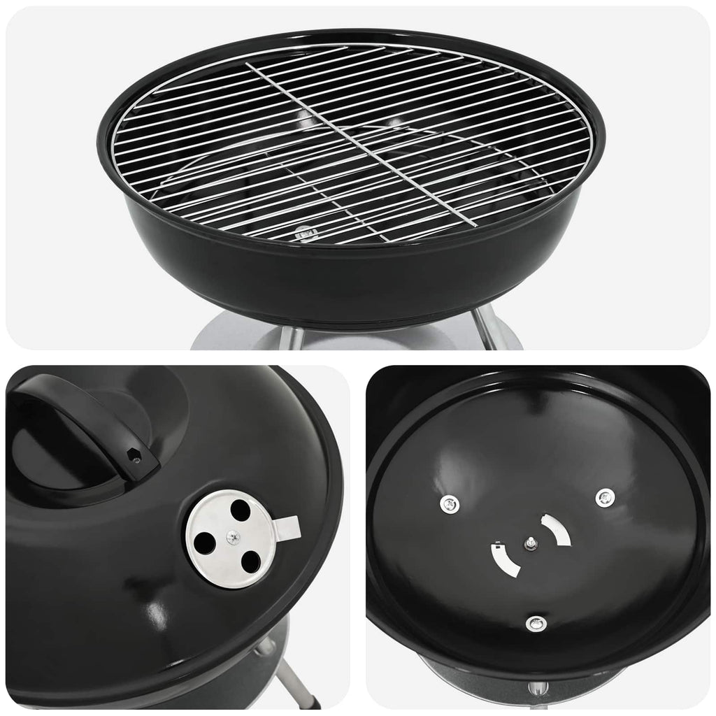 Holzkohlegrill Schwarz 36,5 x 36,5 x 40 cm