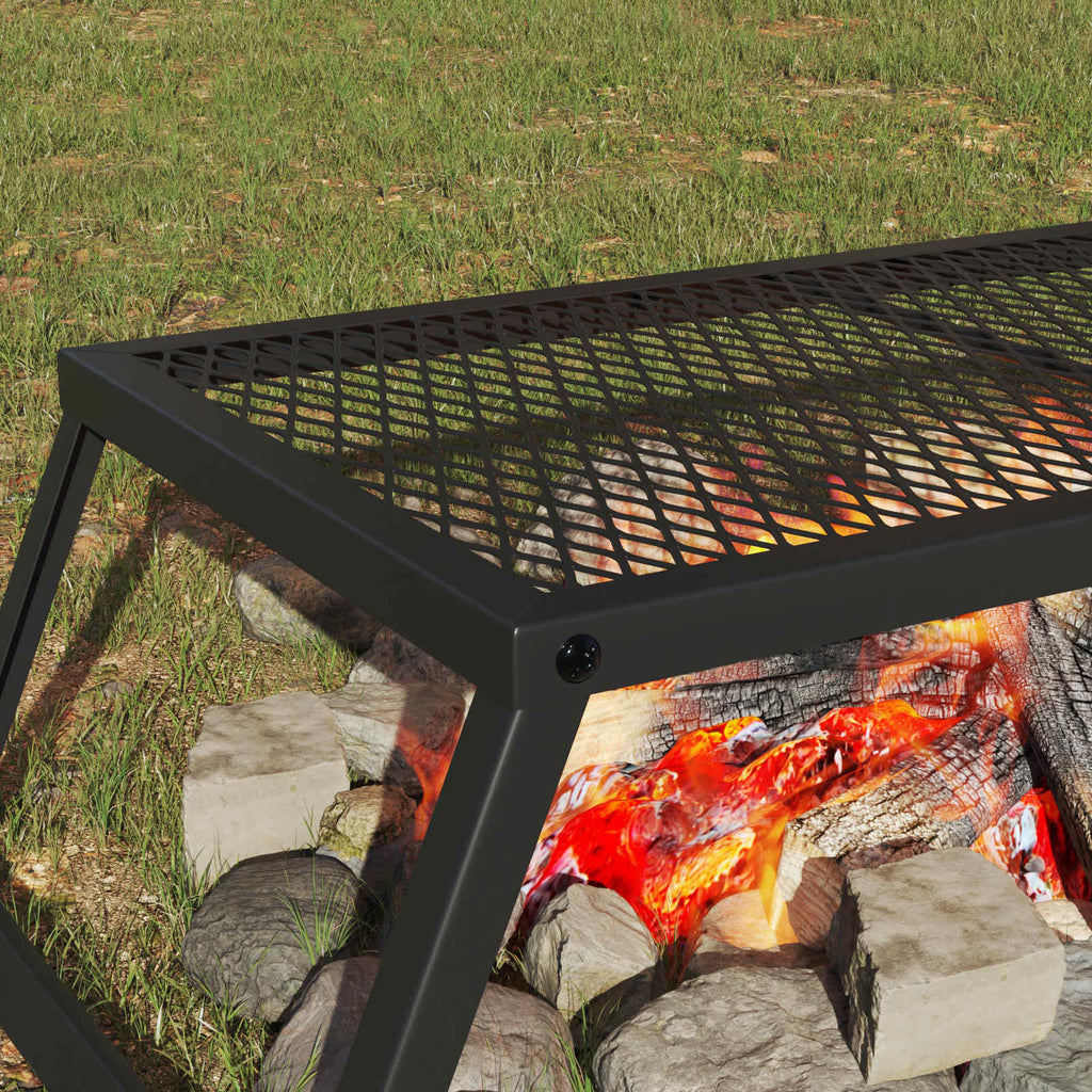 Faltbarer Campinggrill Schwarz 58 x 31 x 2 cm Legierter Stahl