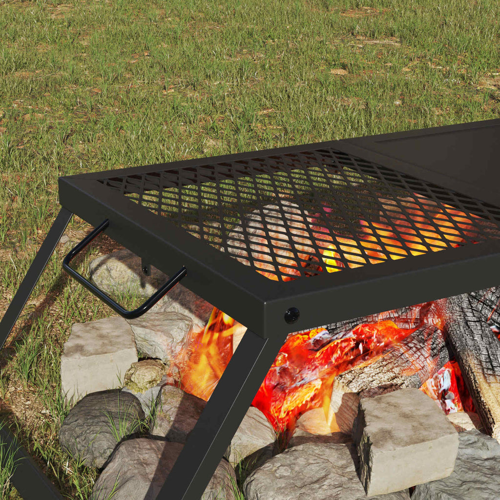 Faltbarer Campinggrill Schwarz 31,5 x 26,5 x 4 cm