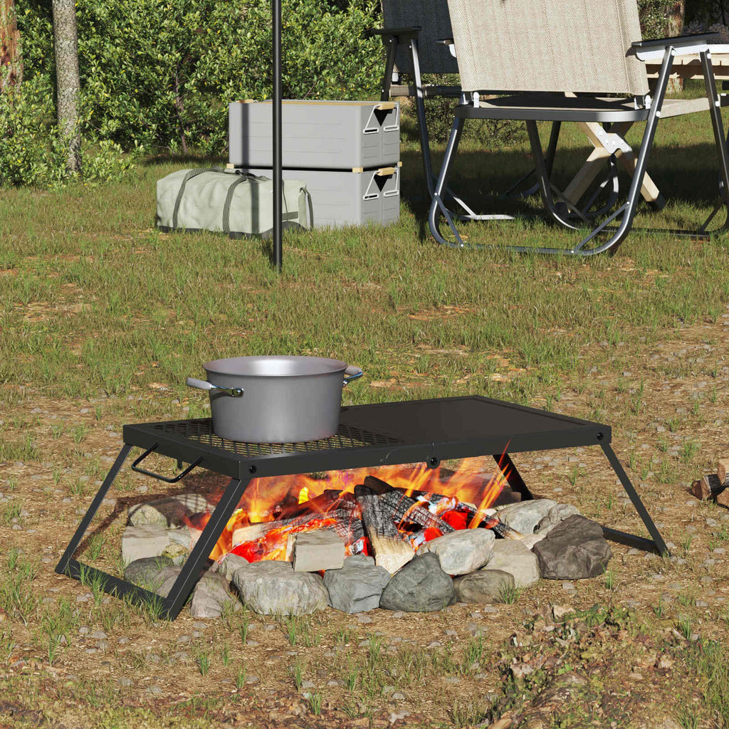 Faltbarer Campinggrill Schwarz 31,5 x 26,5 x 4 cm