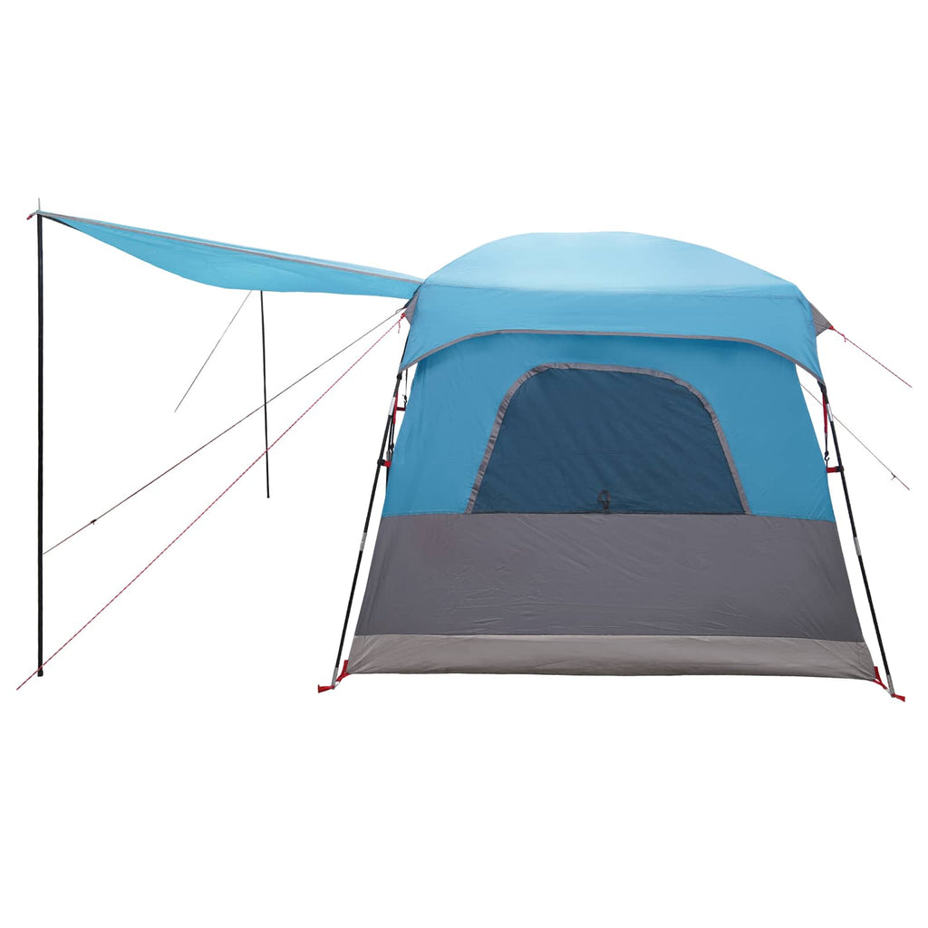 Familienzelt mit Dach Blau 380 x 260 x 190 cm Polyester