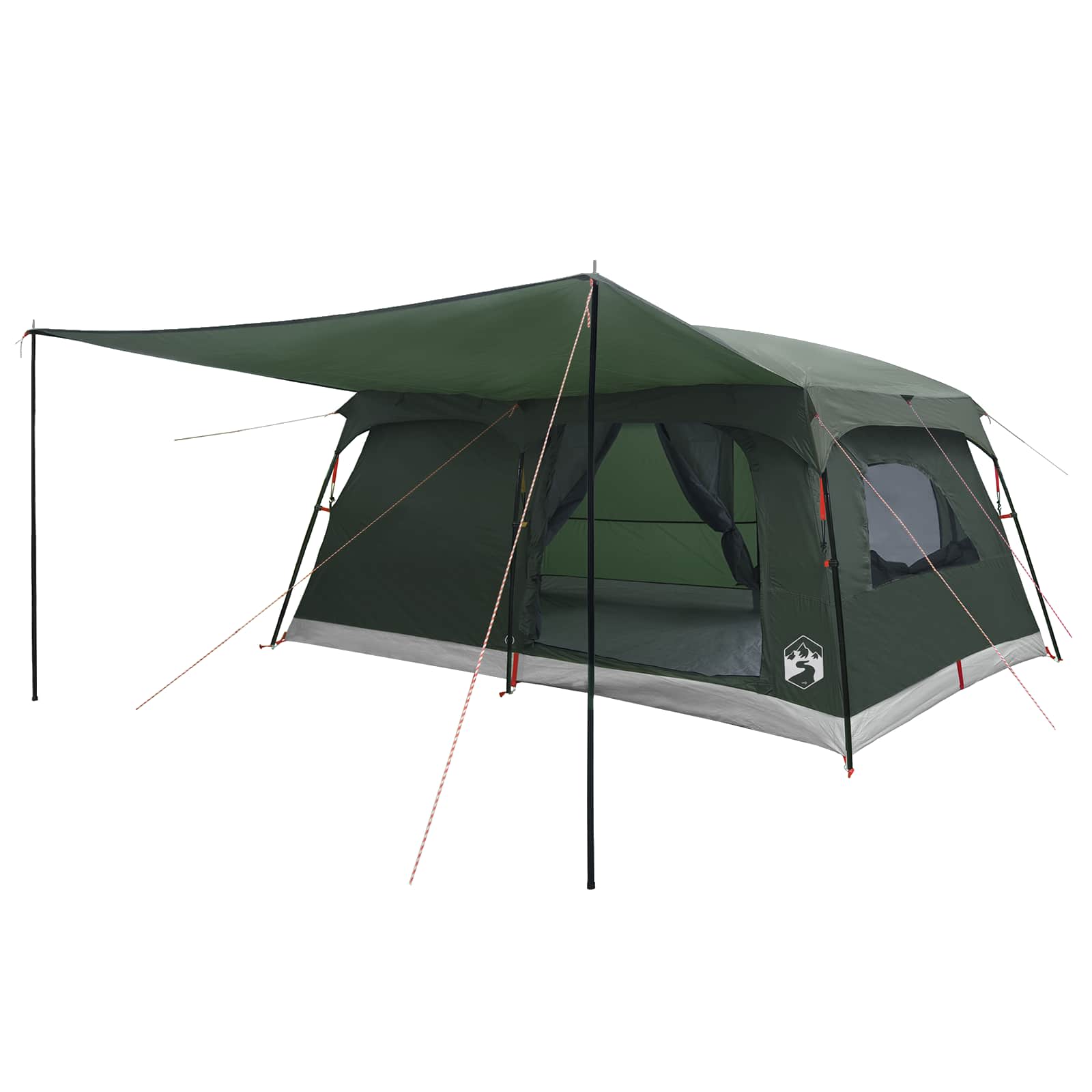 Familienzelt Olivegrün 500 x 400 x 230 cm Polyester und Stahl