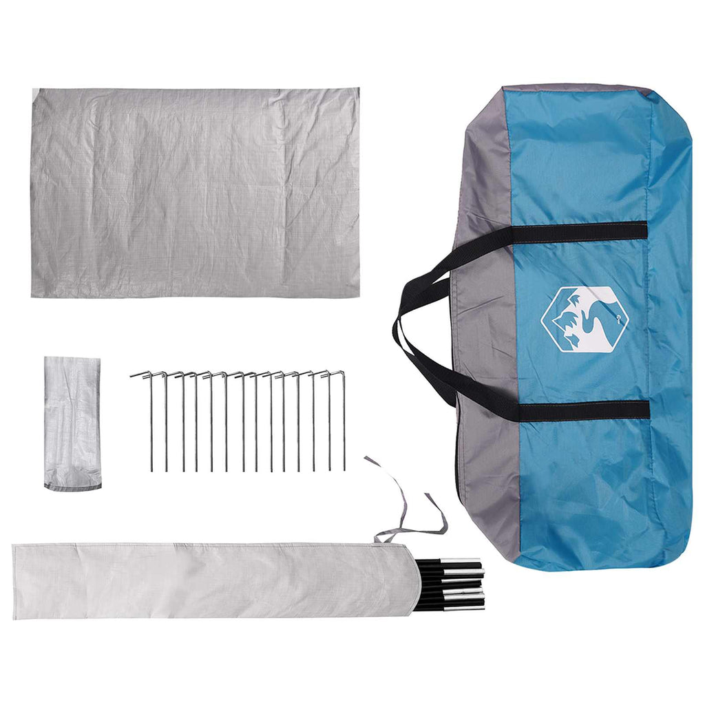 Hütten-Zelt mit Dach Blau 210 x 210 x 138 cm Polyester