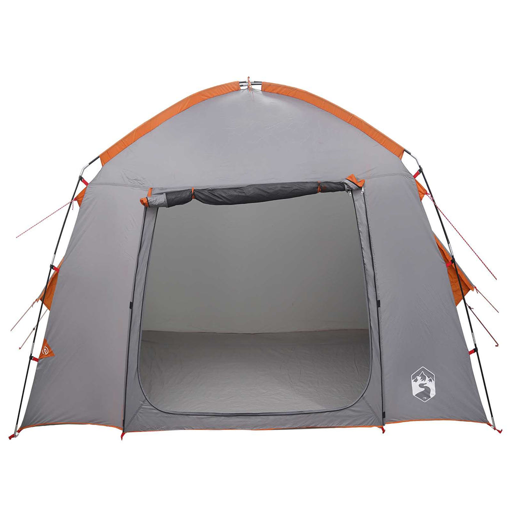 Hütten-Zelt Grau und Orange 210 x 210 x 138 cm Polyester