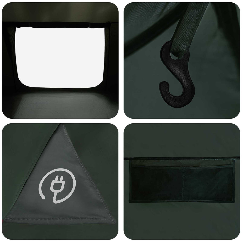 Hütten-Zelt mit Dach Olivegrün 300 x 210 x 156 cm Polyester