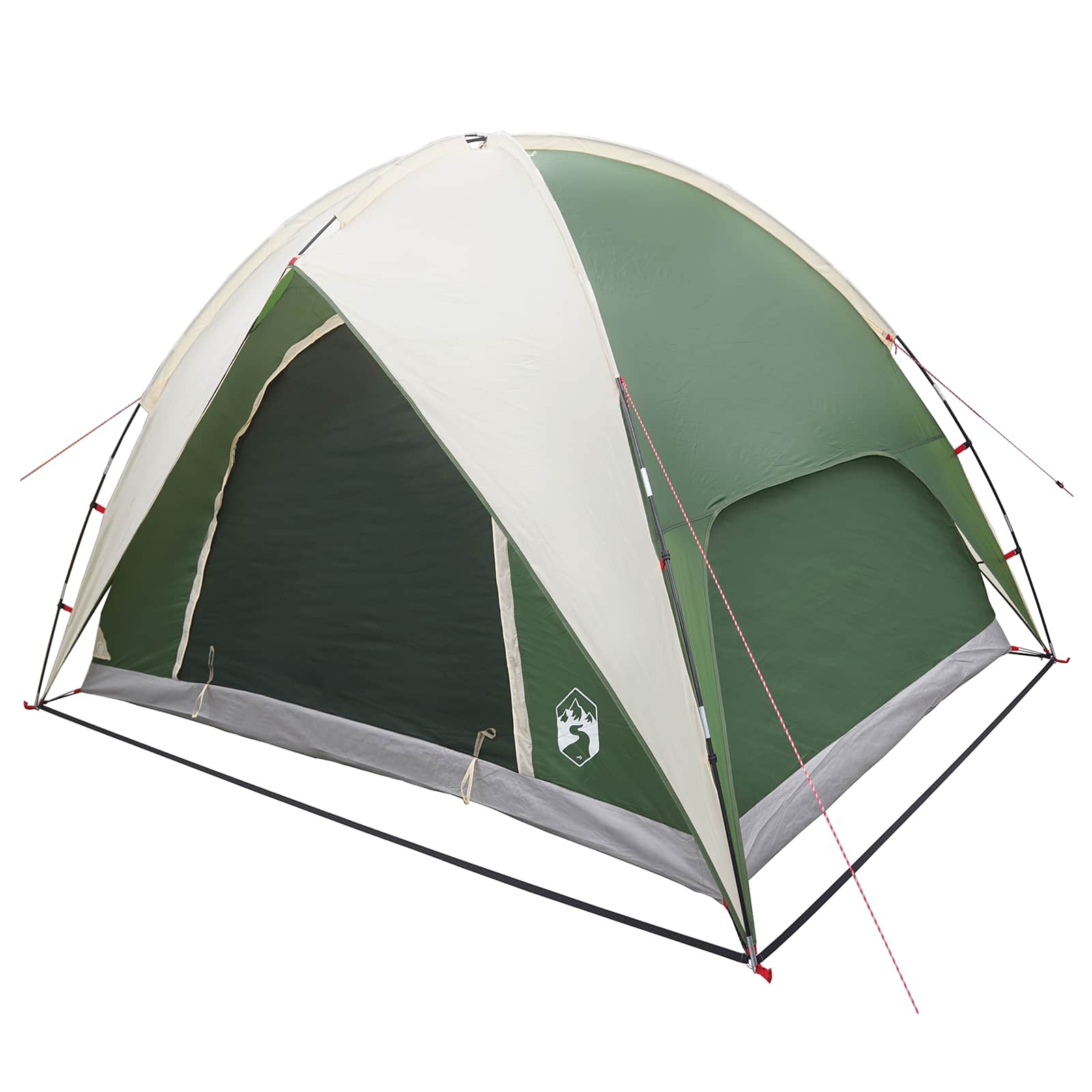 Campingzelt mit Regenhaube wasserdicht Grün 245 x 245 x 149 cm