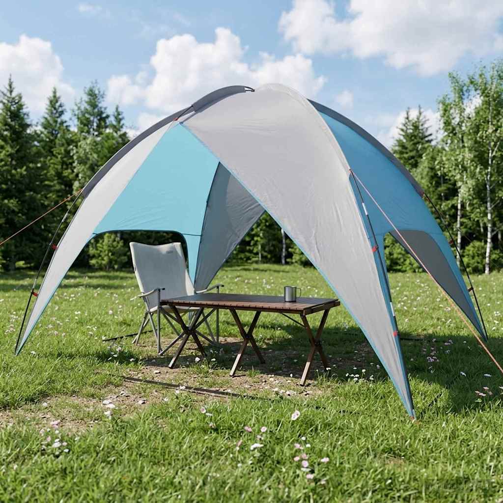 Campingzelt mit Regenhaube wasserdicht Blau 245 x 245 x 149 cm