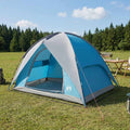 Campingzelt mit Regenhaube wasserdicht Blau 245 x 245 x 149 cm