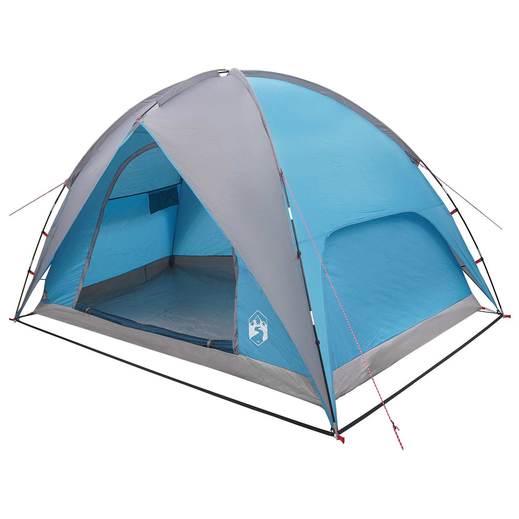 Campingzelt mit Regenhaube wasserdicht Blau 245 x 245 x 149 cm